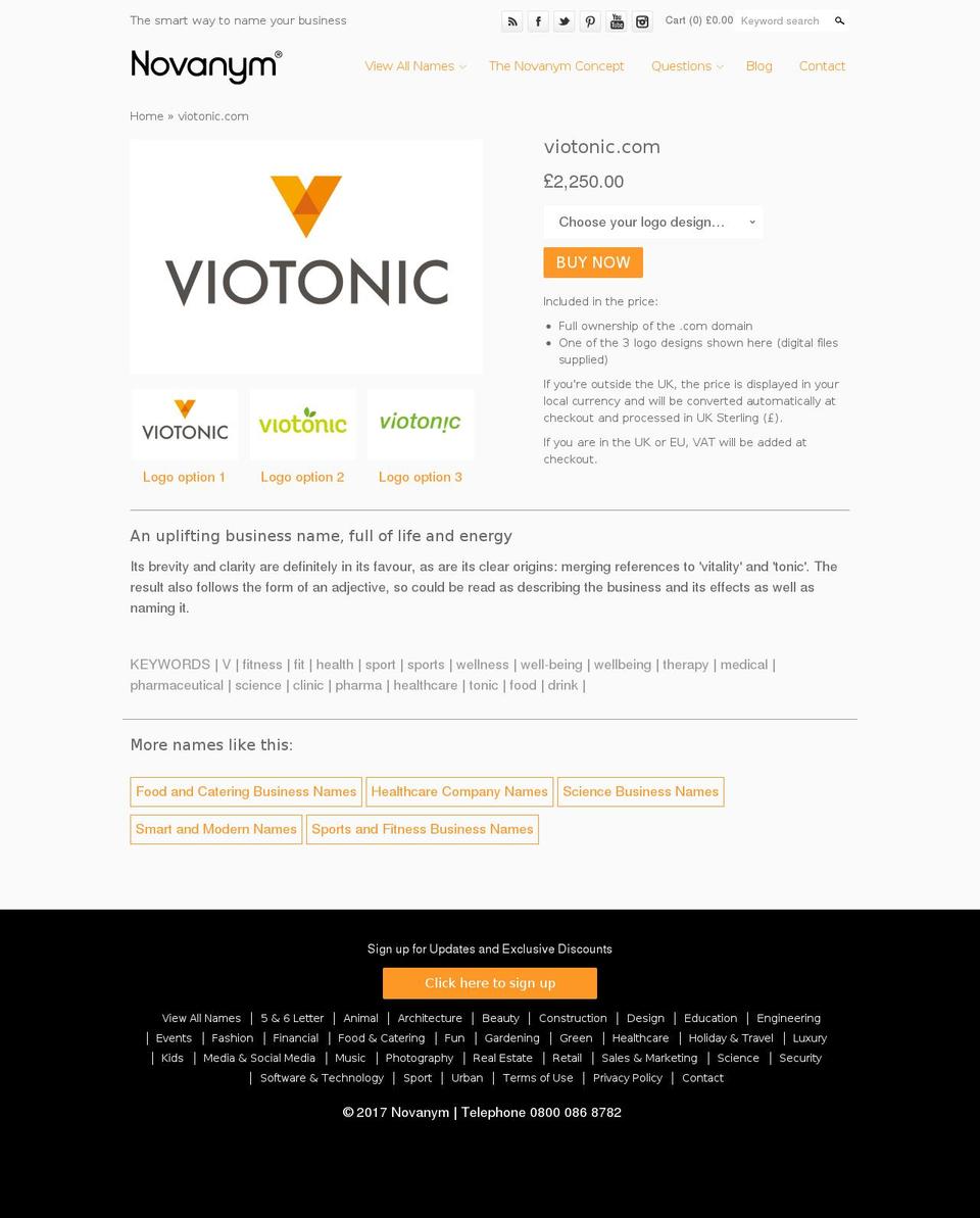 viotonic.com shopify website screenshot