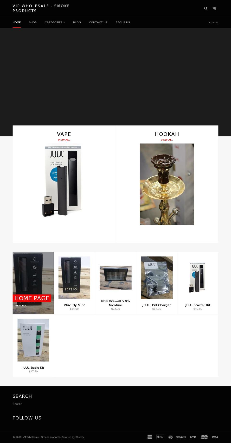 vip-wholesale.com — Shopify storefront screenshot