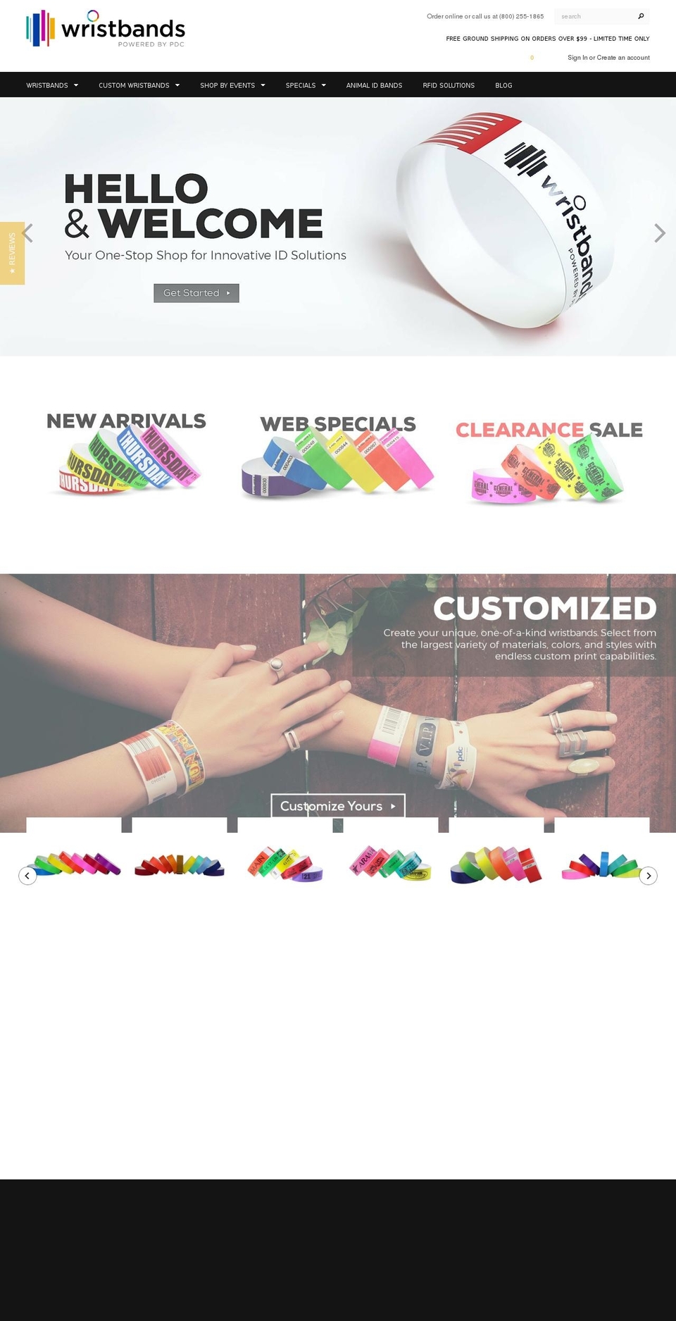 [LIVE] Reorder Functionality | 2.14.18 | BVA Shopify theme site example vip-wristbands.com