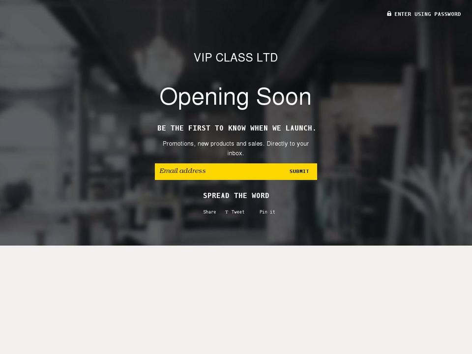 vipclassltd.com shopify website screenshot