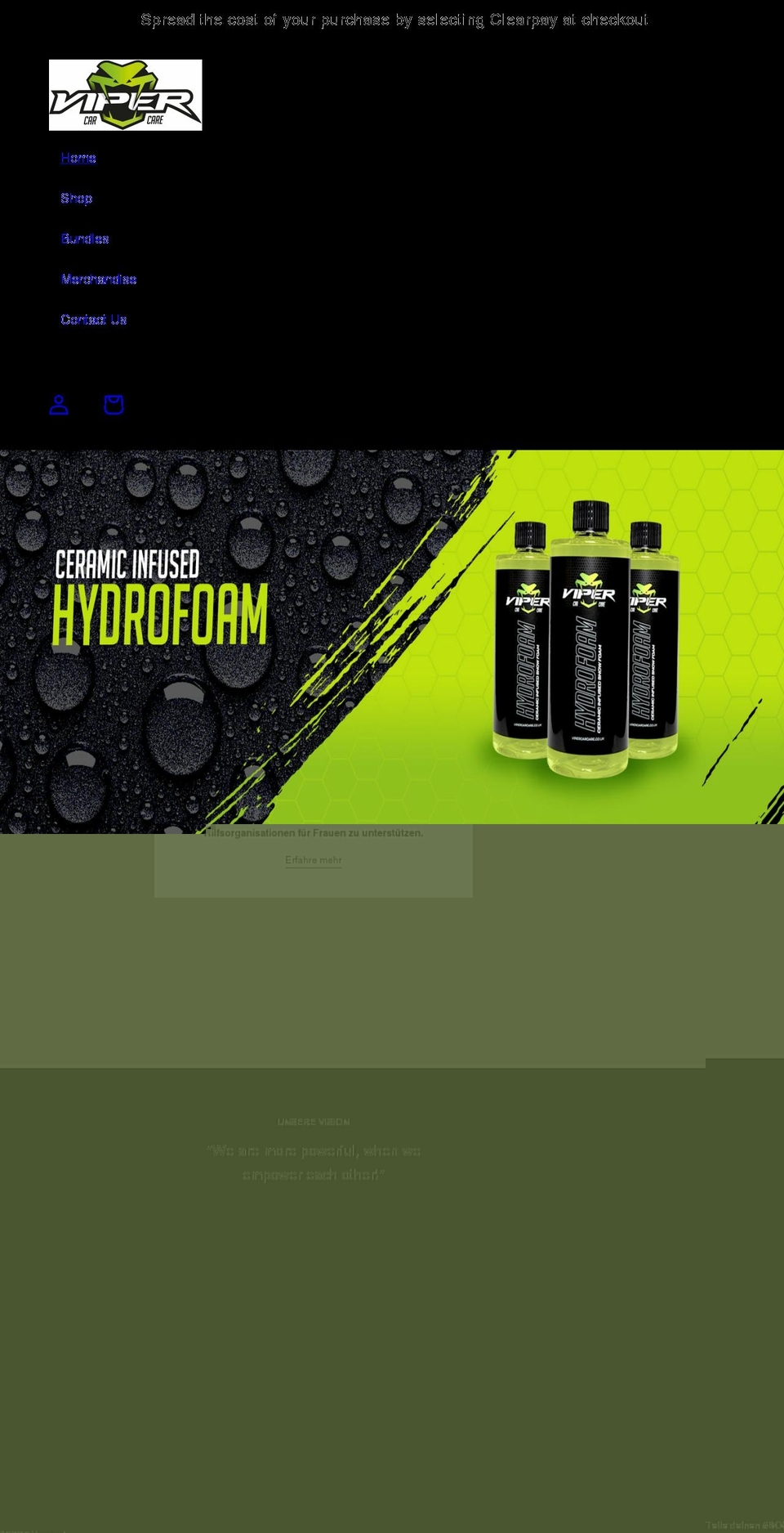 vipercarcare.co.uk shopify website screenshot