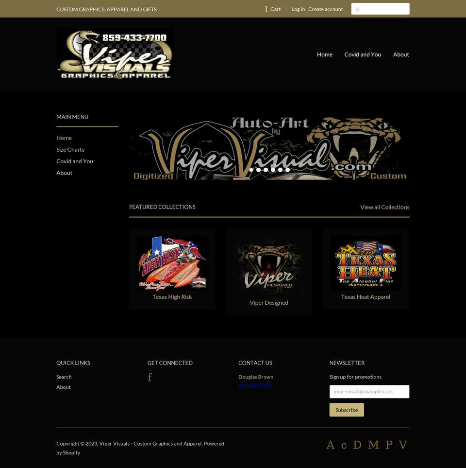 vipervisual.com shopify website screenshot
