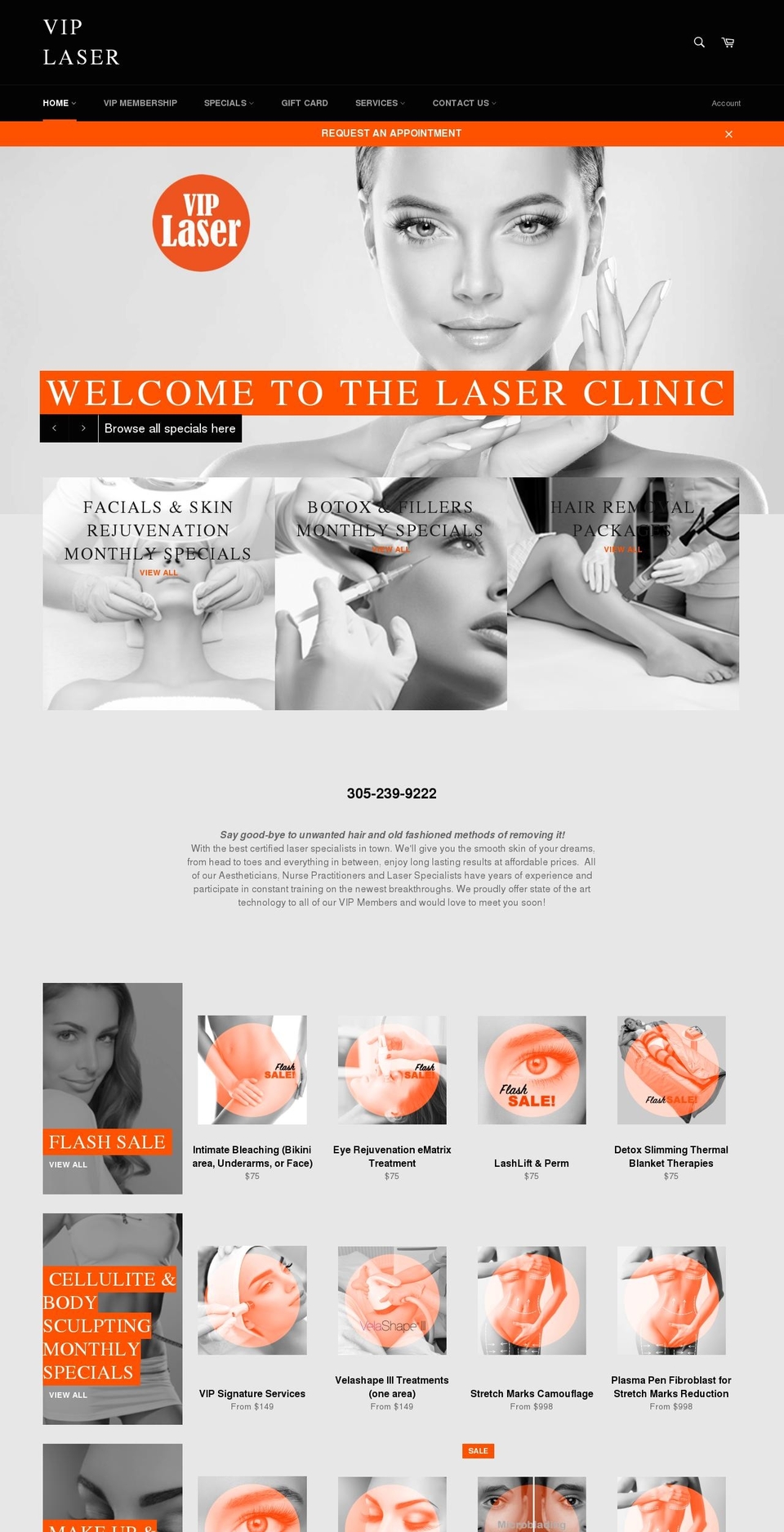 viplaser.com — Shopify storefront screenshot