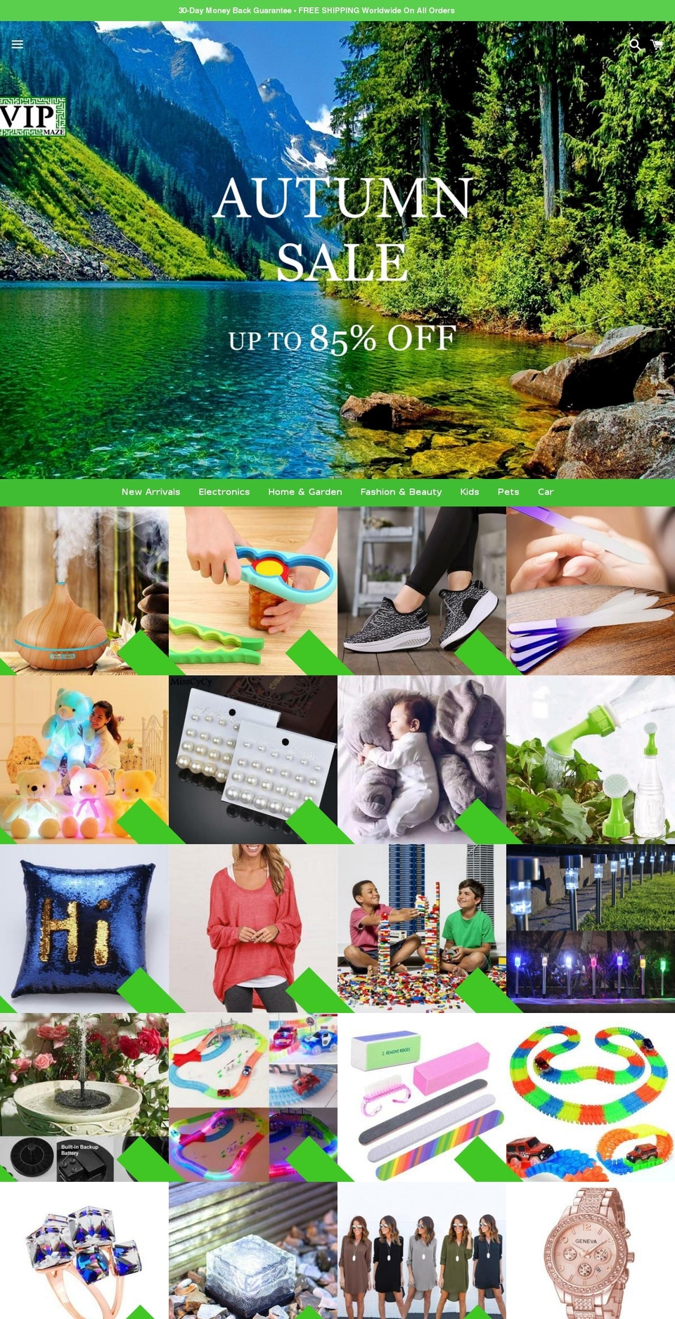 vipmaze.com shopify website screenshot