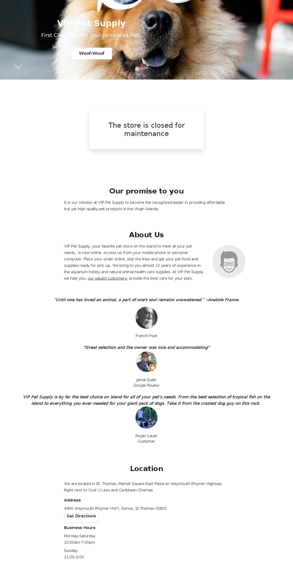 vippetsupply.net shopify website screenshot