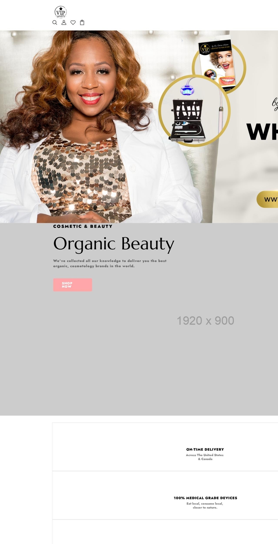 vipsmileswholesale.com shopify website screenshot