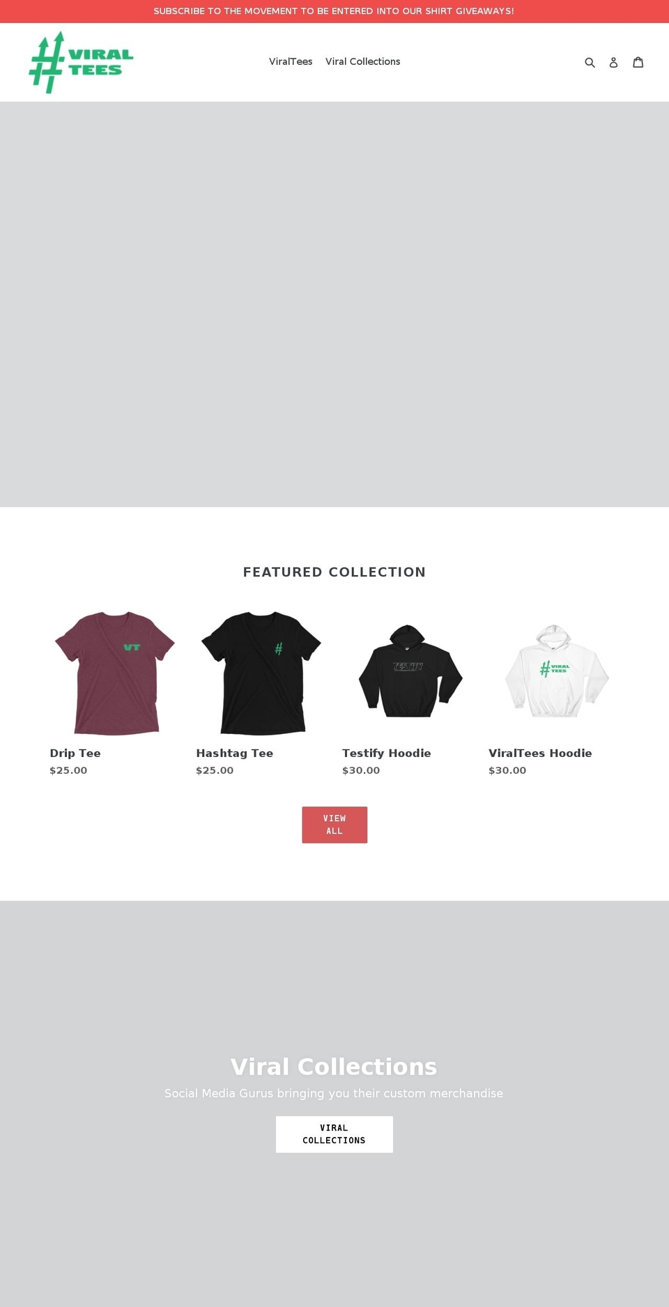 viral-tees.com — Shopify storefront screenshot