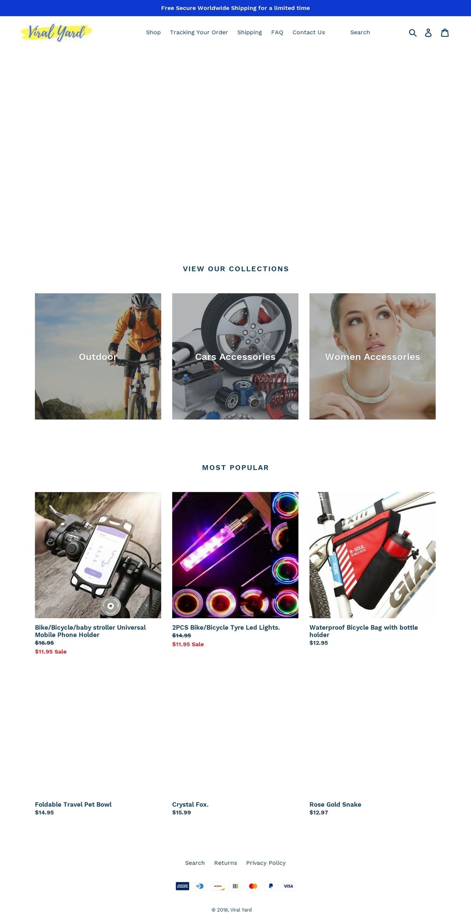viral-yard.com shopify website screenshot