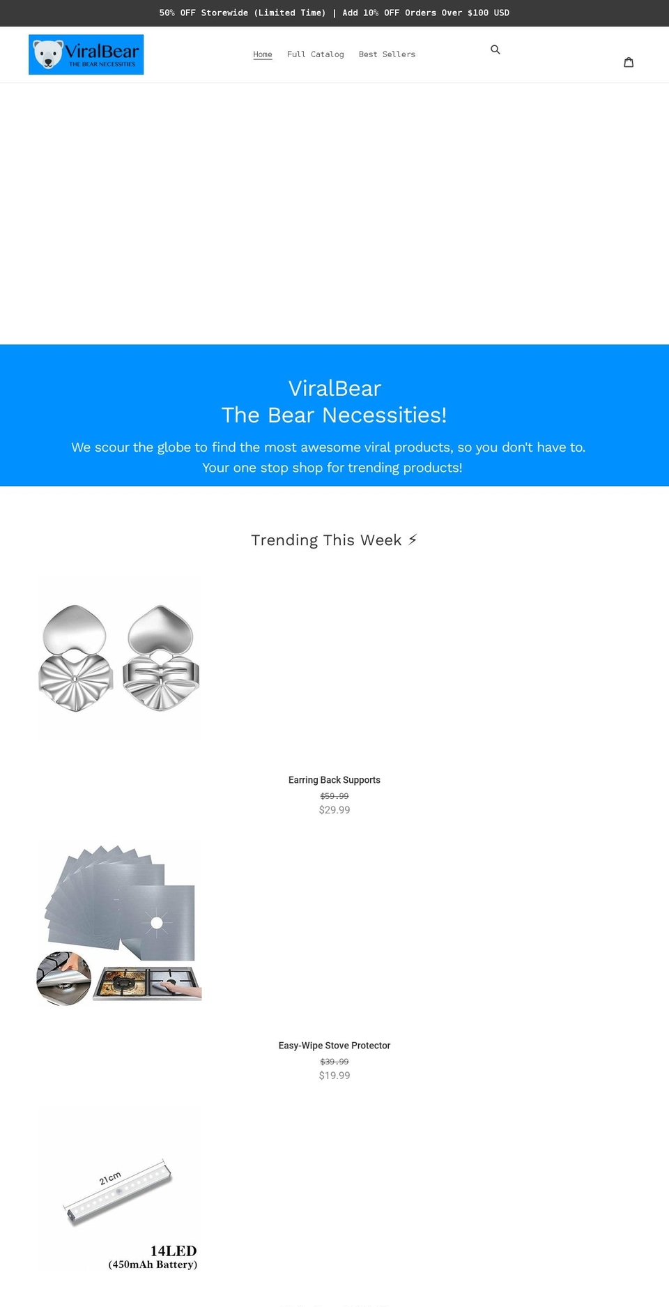 viralbear.co shopify website screenshot