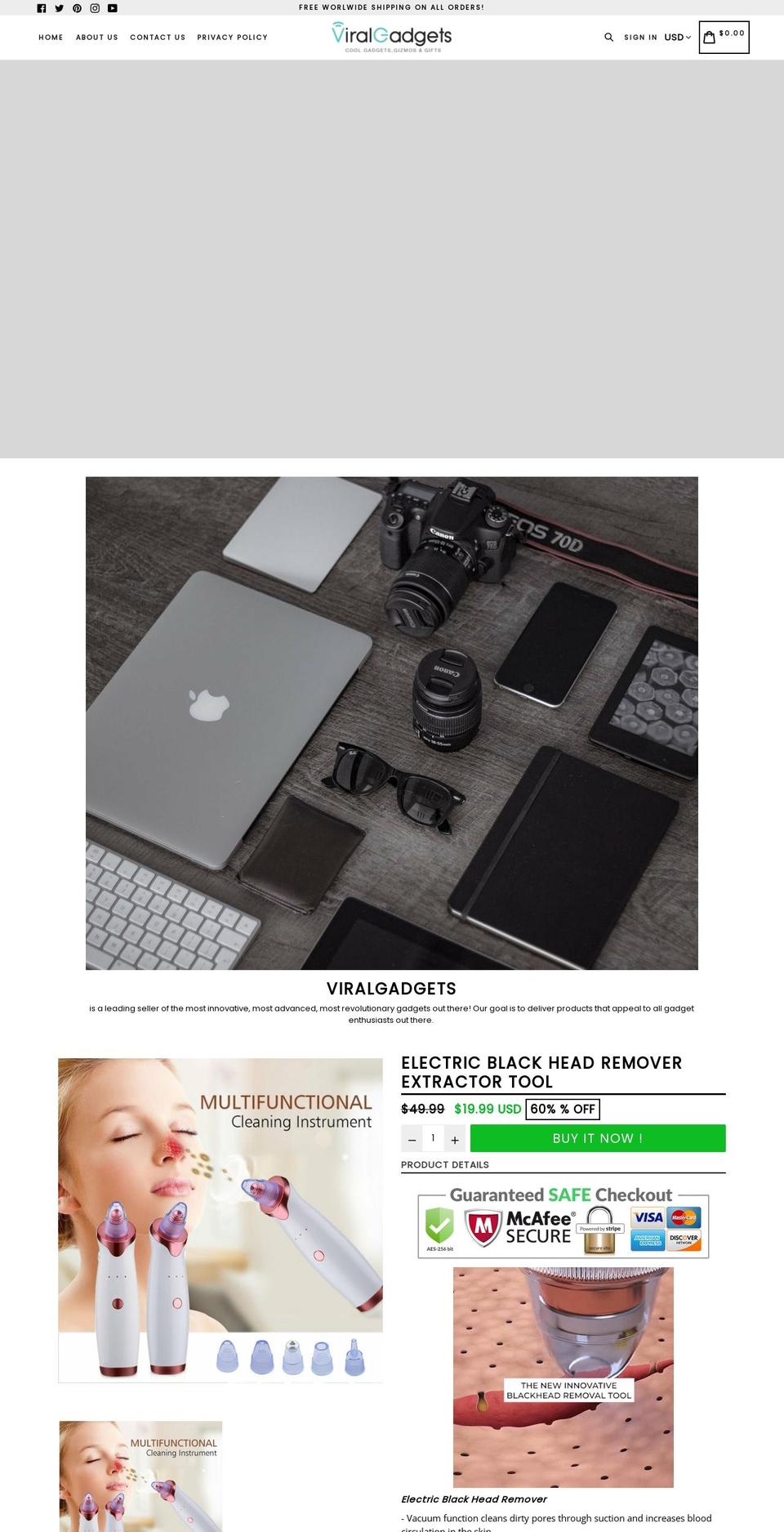 viralgadgets.com shopify website screenshot