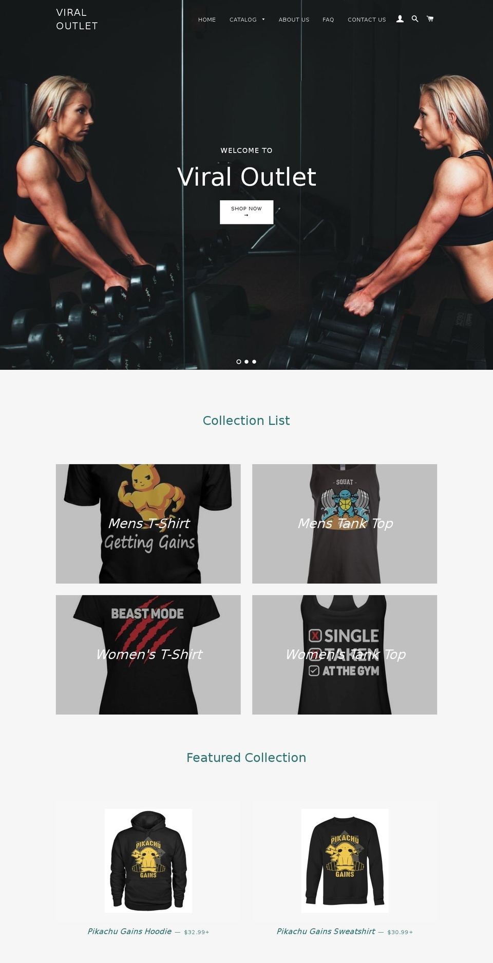 viraloutlet.com shopify website screenshot