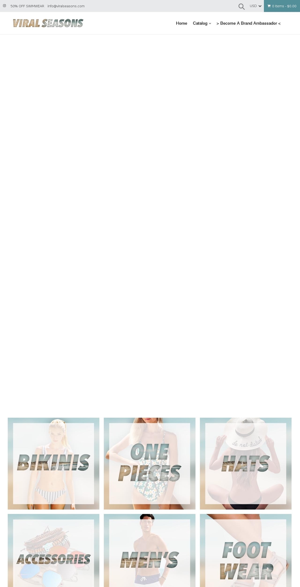 viralseasons.com shopify website screenshot