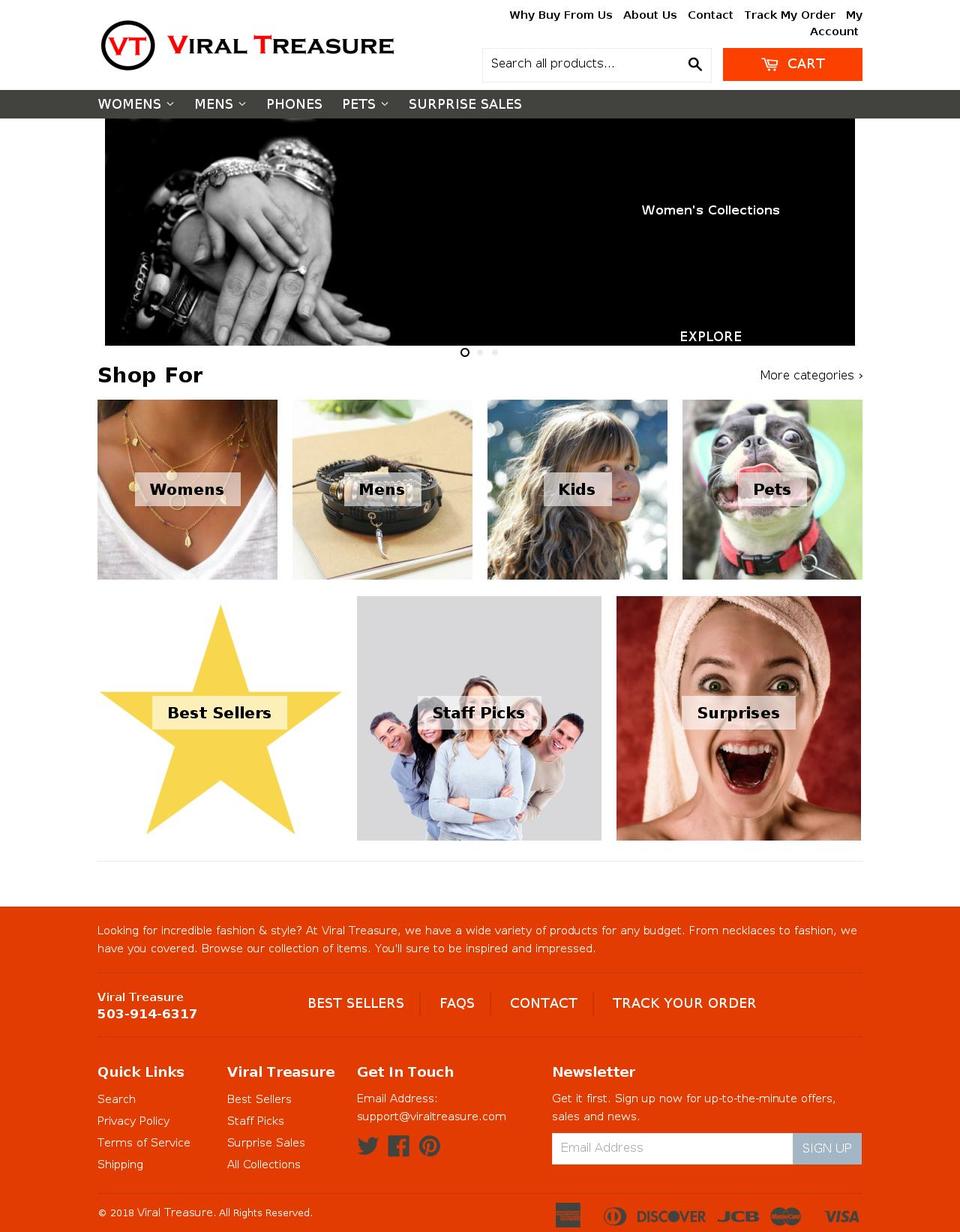 viraltreasure.com — Shopify storefront screenshot