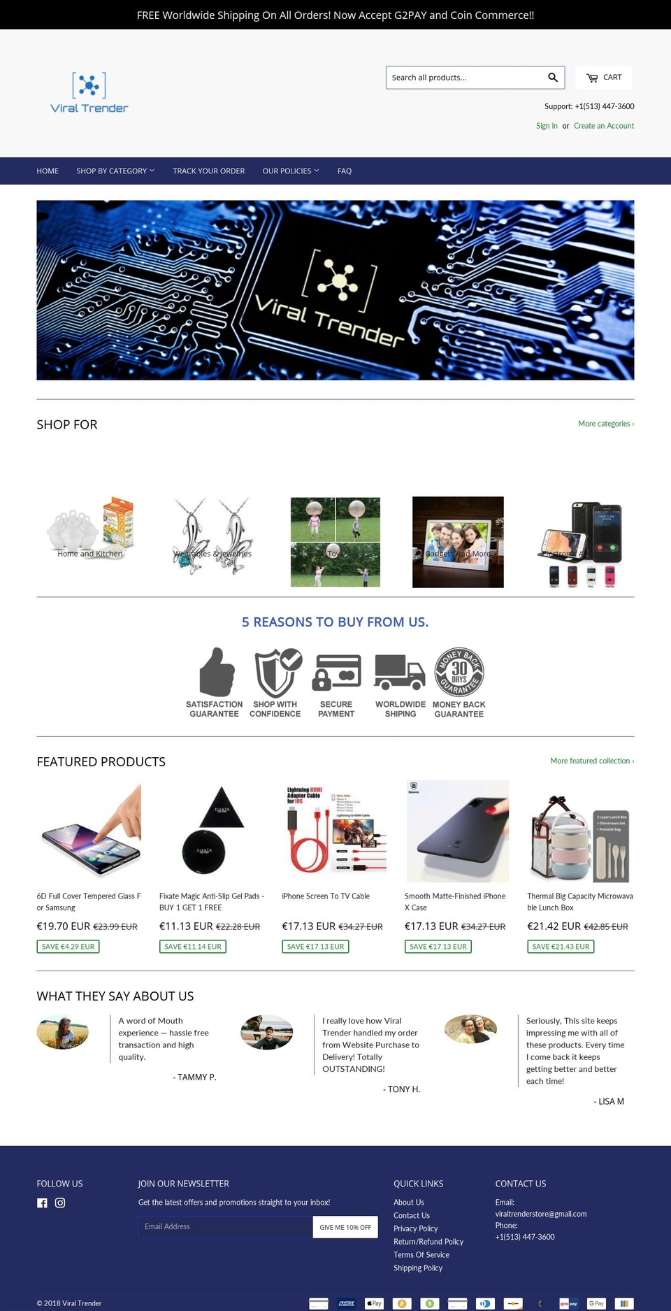 viraltrender.com shopify website screenshot