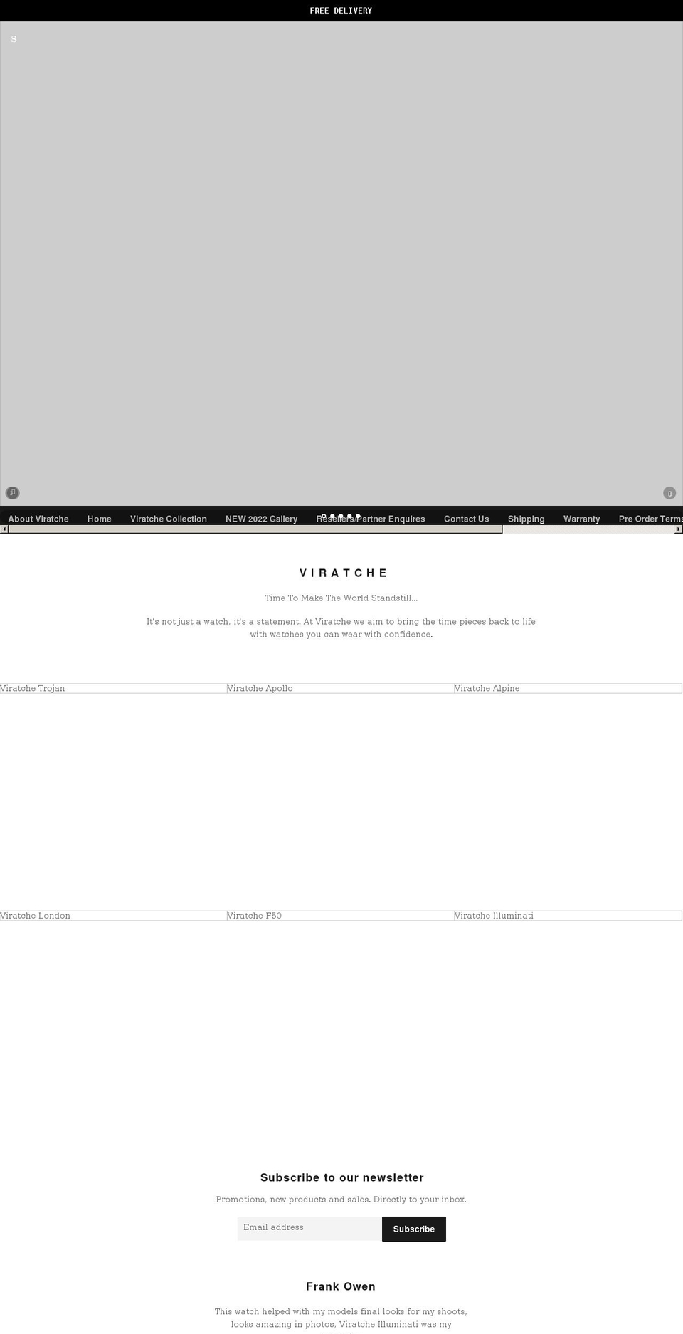 viratche.com shopify website screenshot