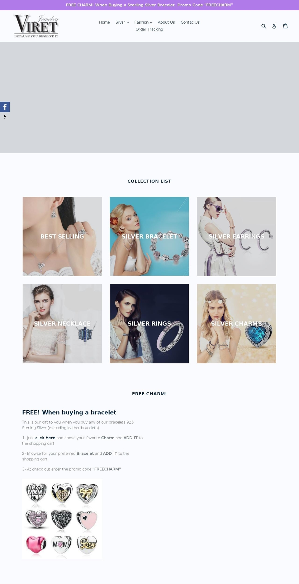 viretjewelry.com — Shopify storefront screenshot
