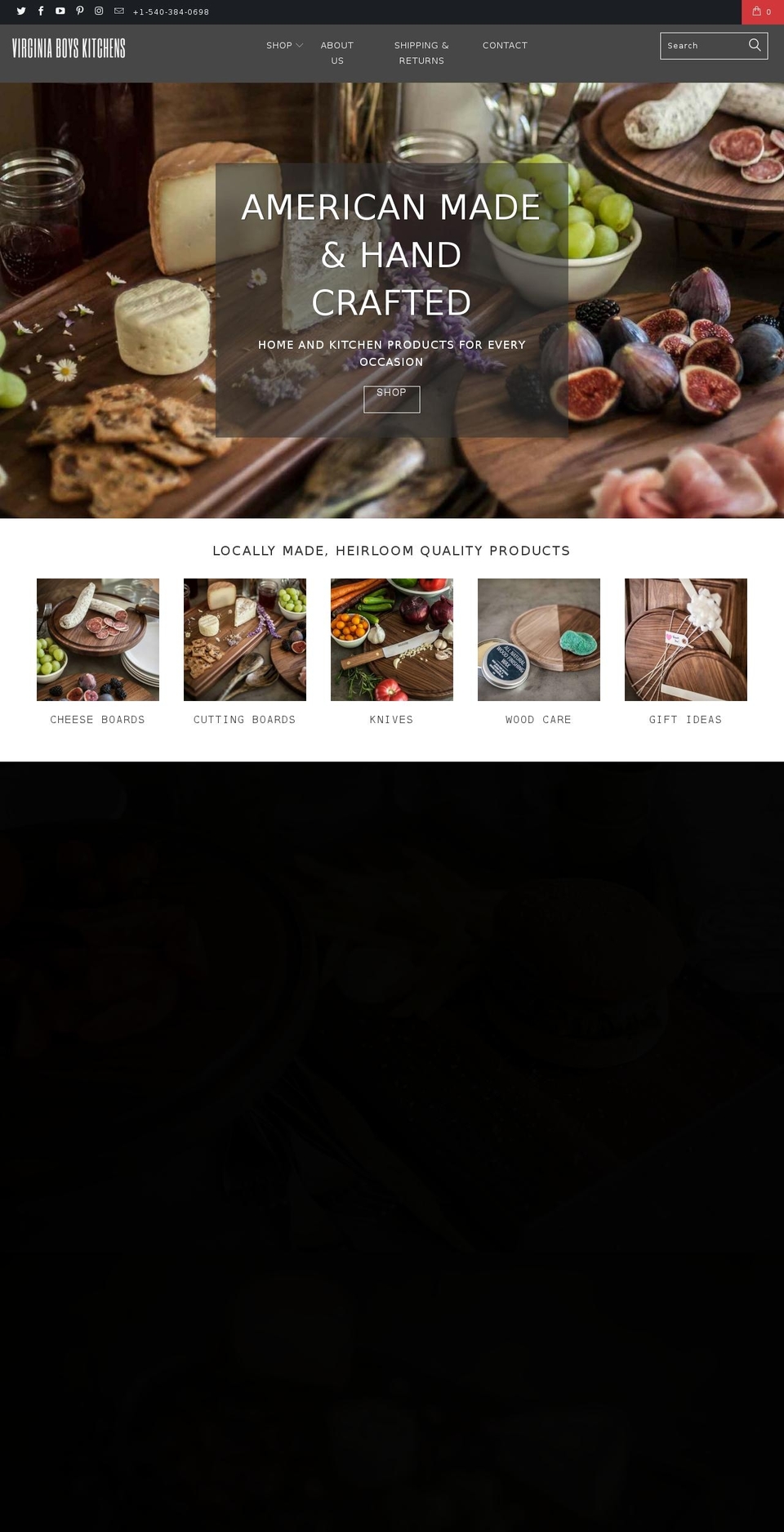 virginiaboyskitchens.com — Shopify storefront screenshot