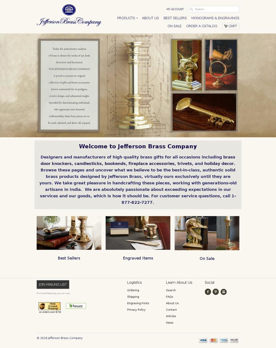 virginiabrass.com — Shopify storefront screenshot