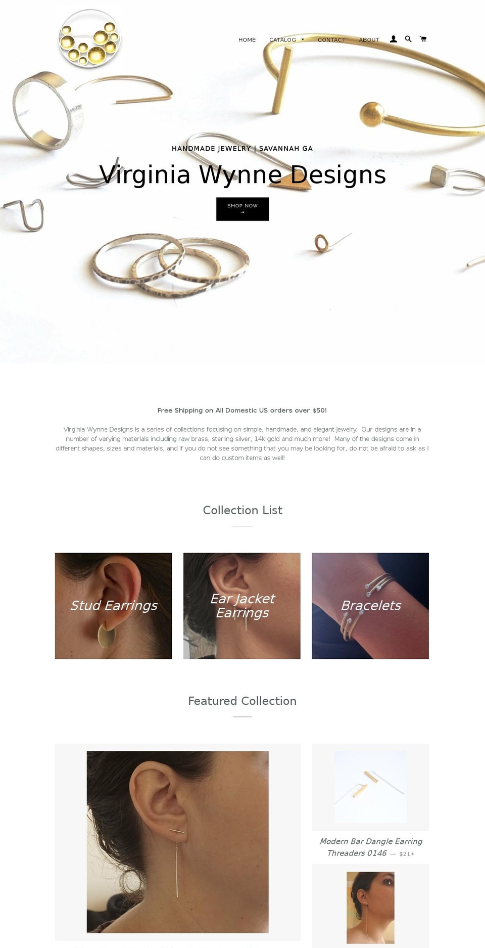 virginiawynnedesigns.com shopify website screenshot