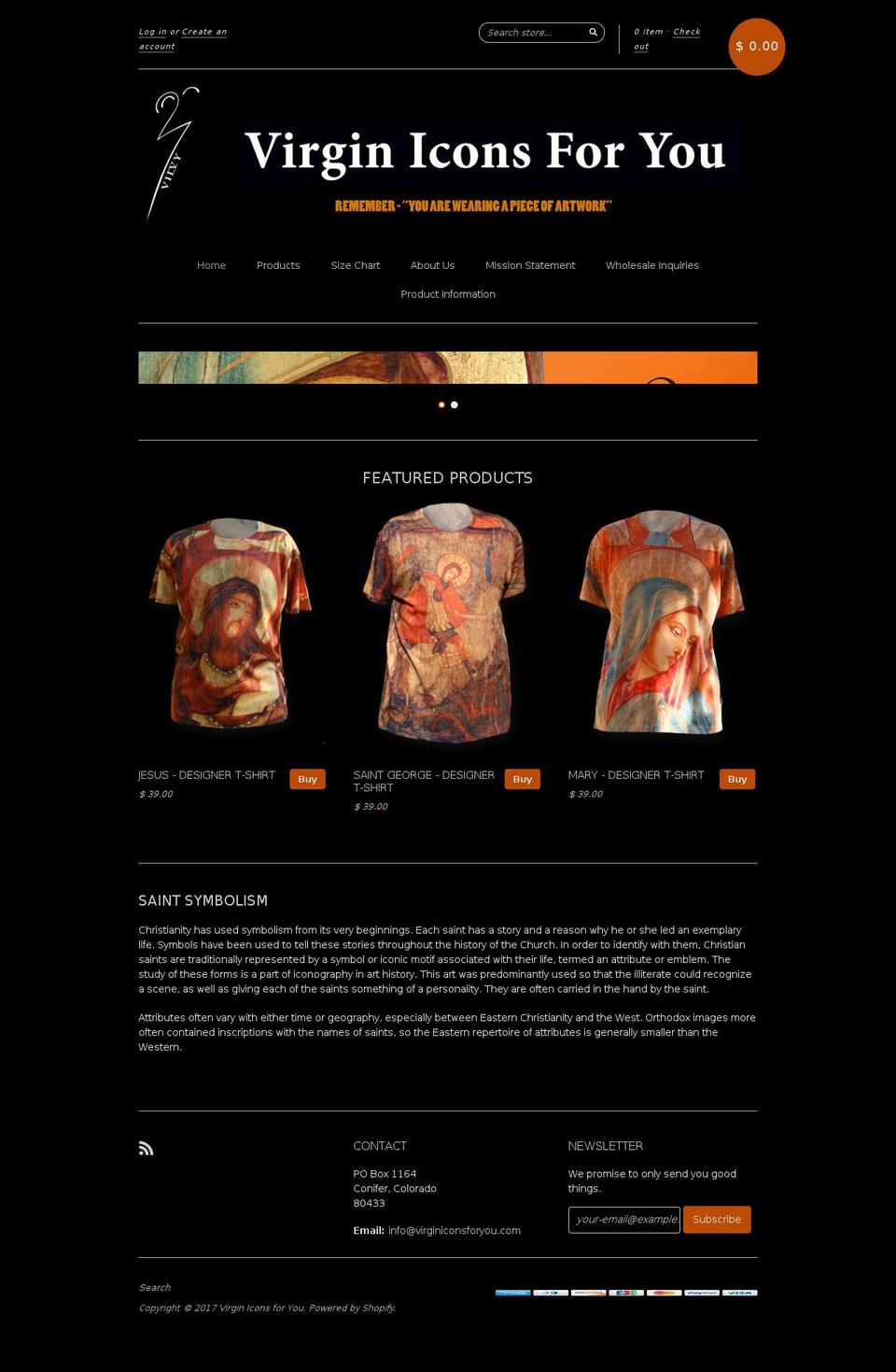 virginiconsforyou.co shopify website screenshot