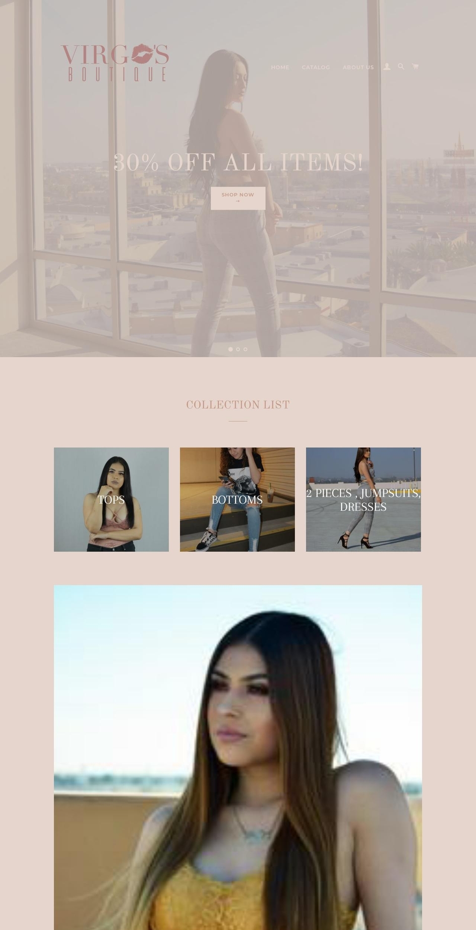 virgosboutique.com — Shopify storefront screenshot