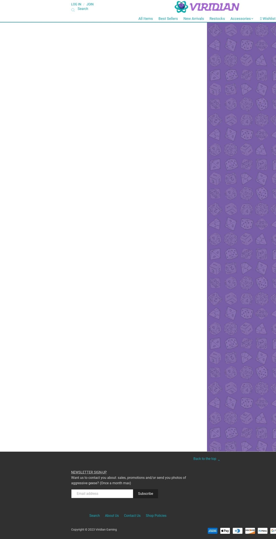 viridiangaming.com shopify website screenshot