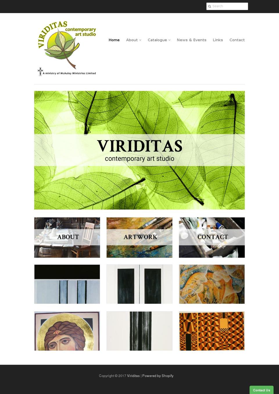 viriditasart.org shopify website screenshot