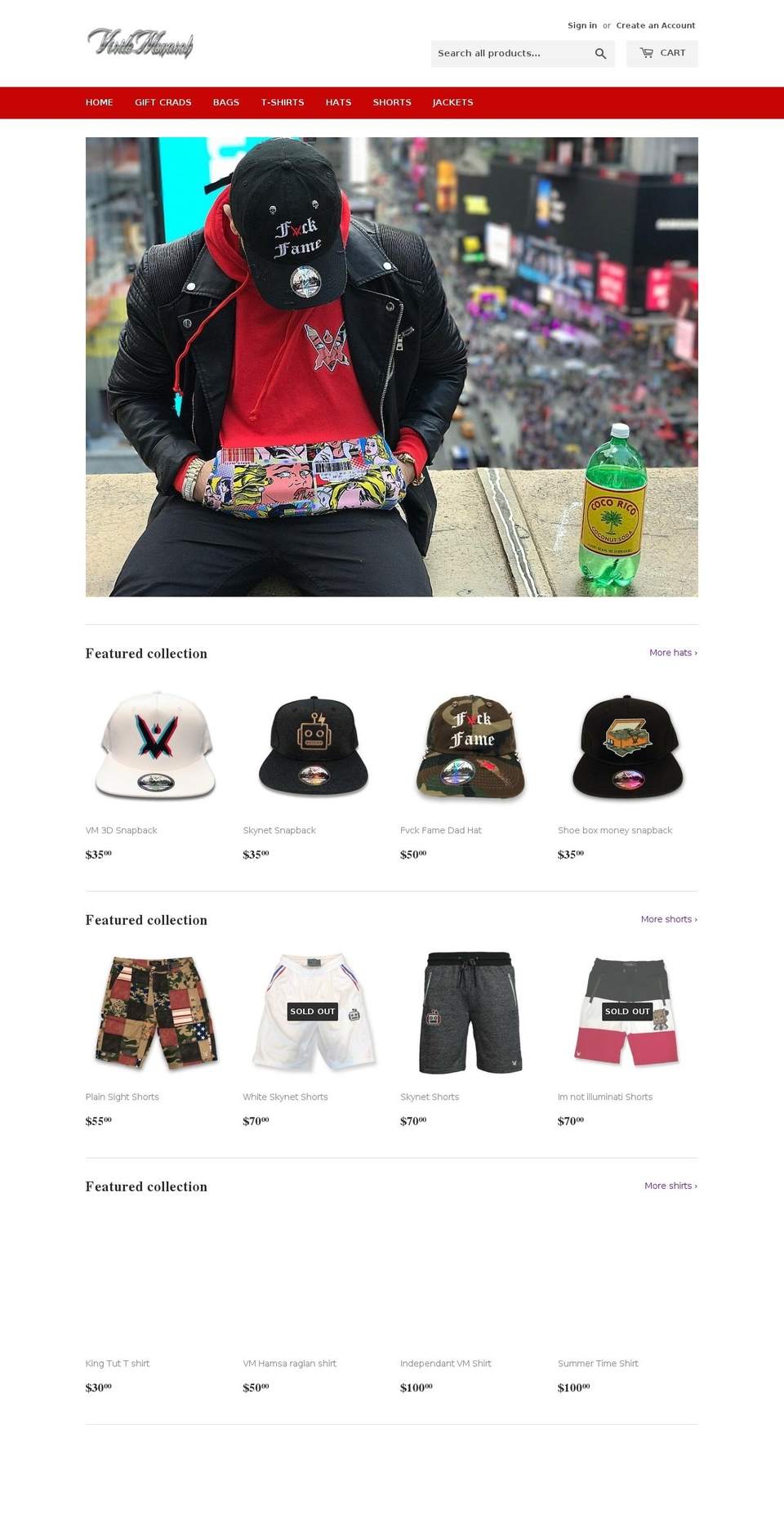 virilemonarch.com — Shopify storefront screenshot