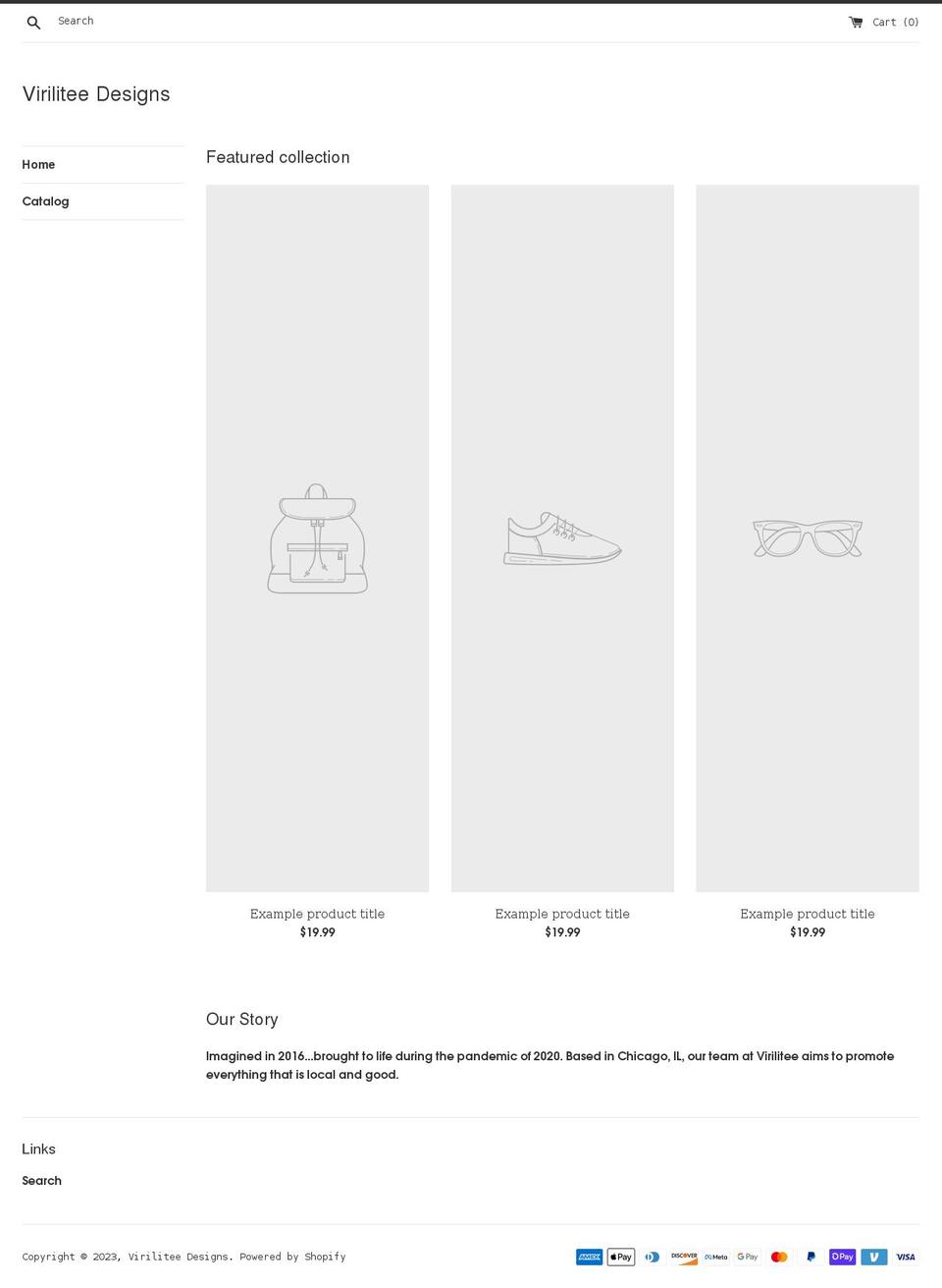 virilitee.com shopify website screenshot