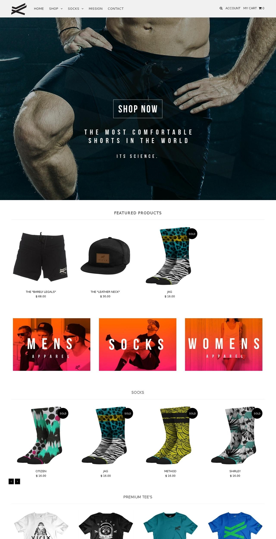 virixapparel.com shopify website screenshot