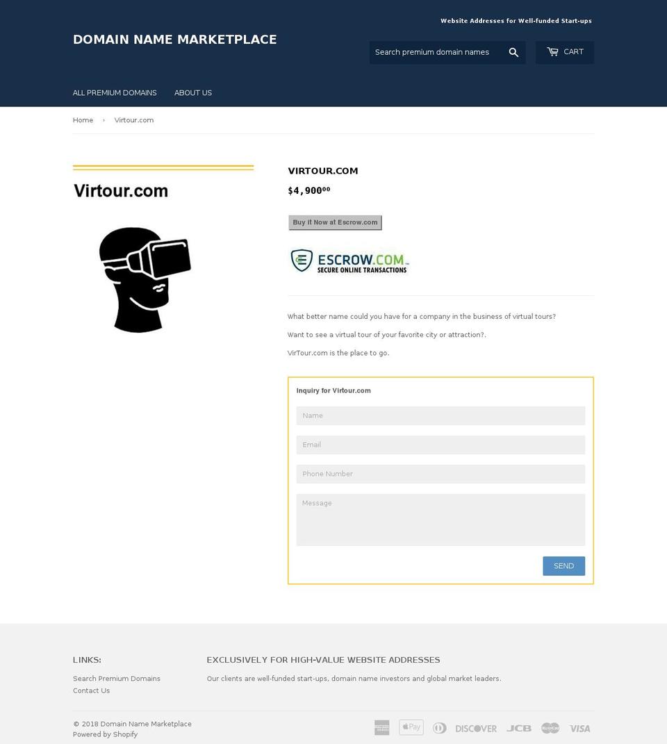 virtourism.com — Shopify storefront screenshot