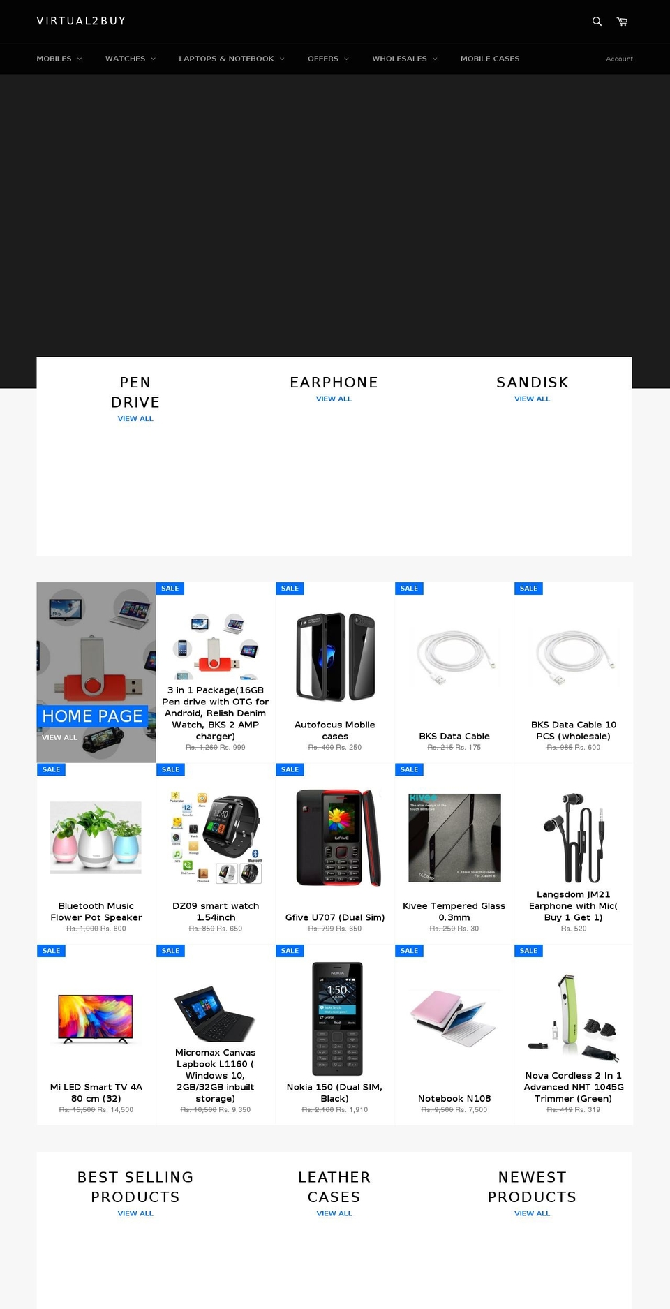 virtual2buy.com — Shopify storefront screenshot
