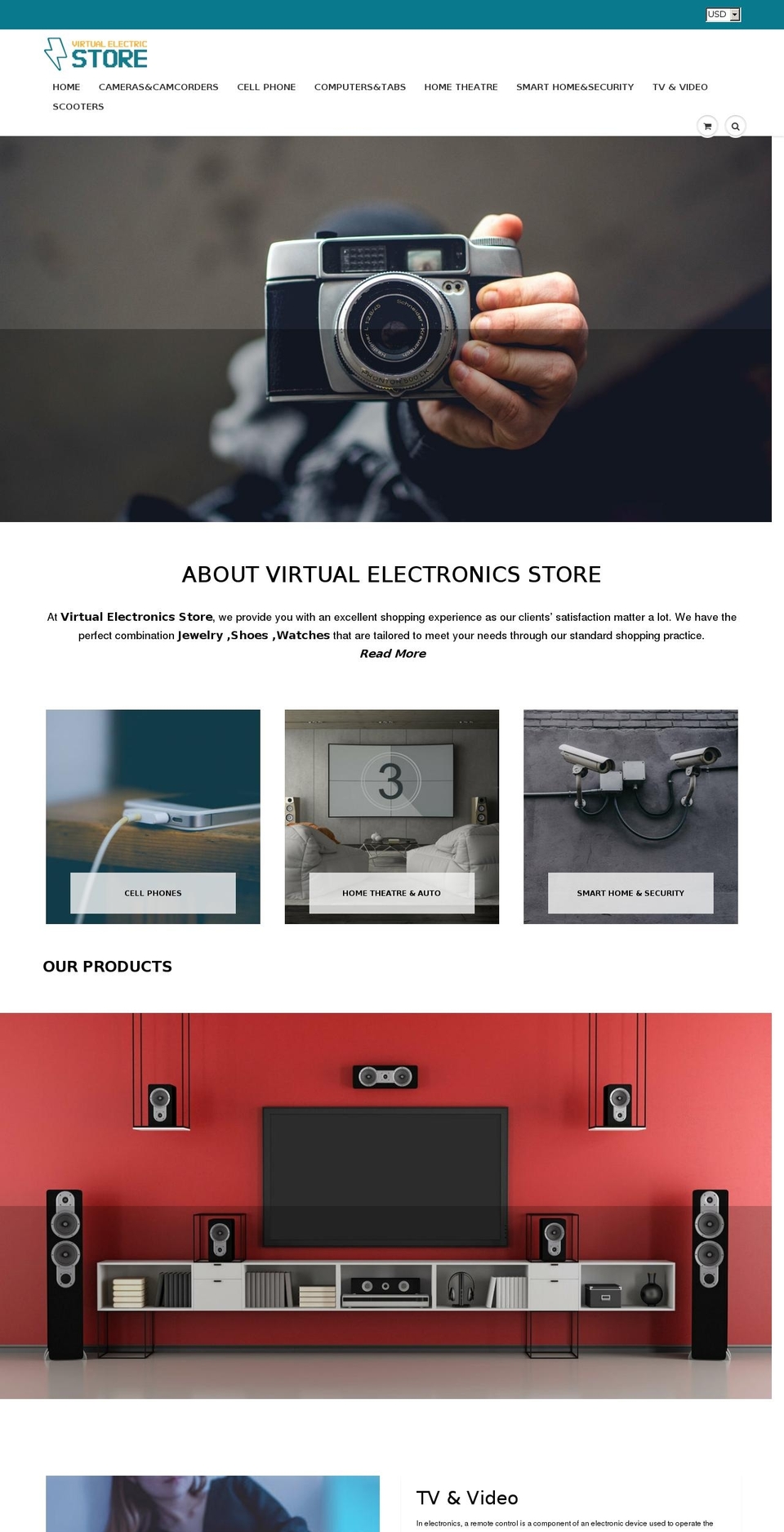 show-time----latest Shopify theme site example virtualelectronicsstore.com