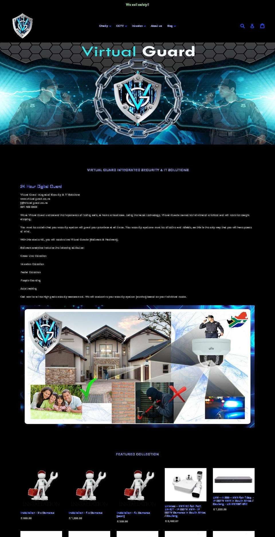 virtualguardsa.com shopify website screenshot