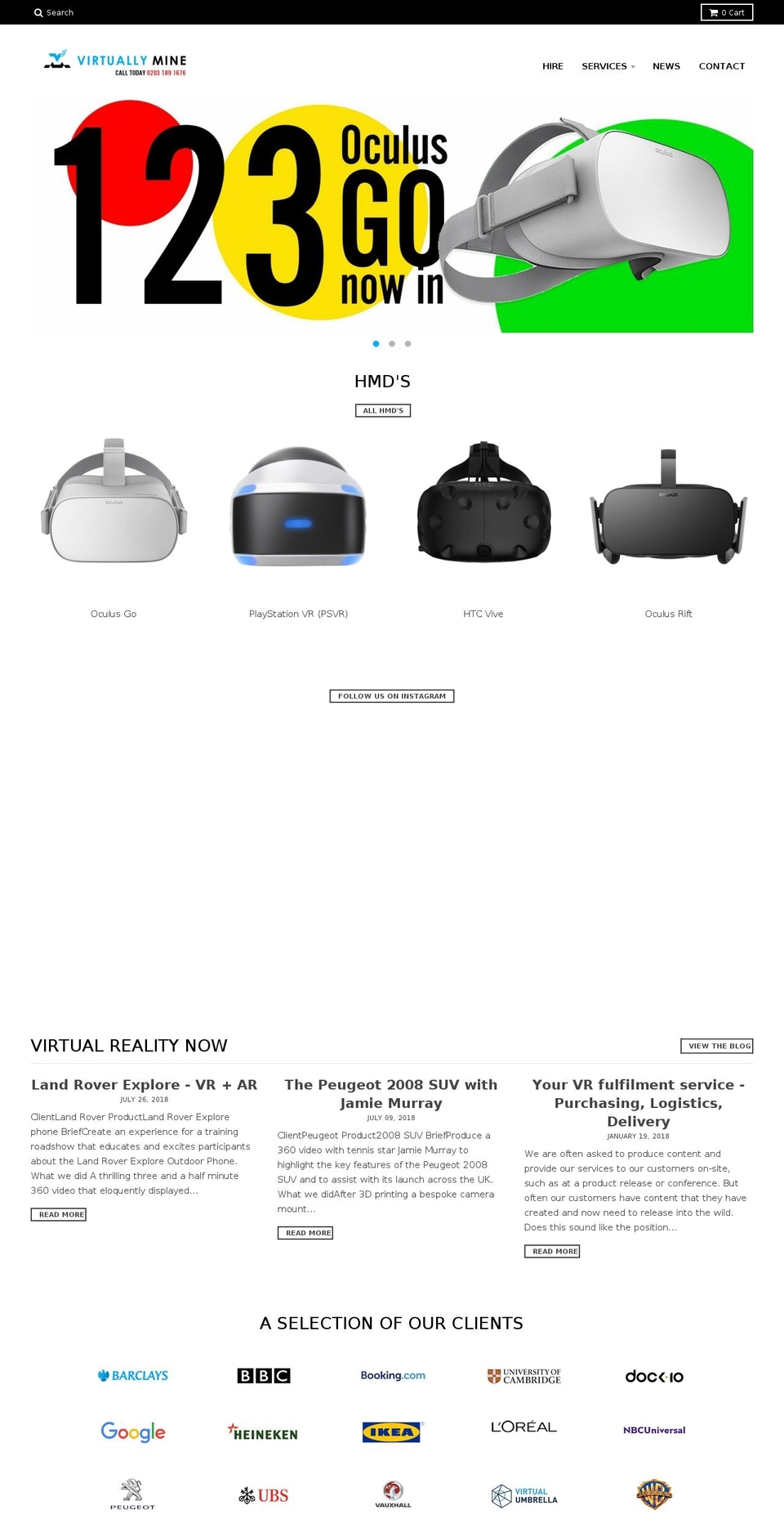 virtuallymine.co.uk shopify website screenshot