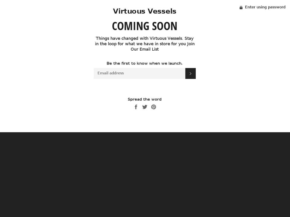 virtuousvessels.com shopify website screenshot