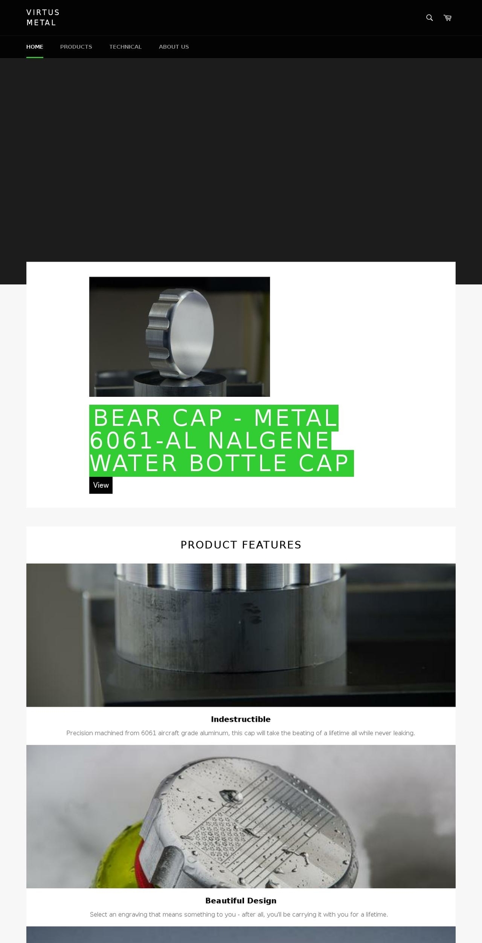 virtusmetal.com shopify website screenshot