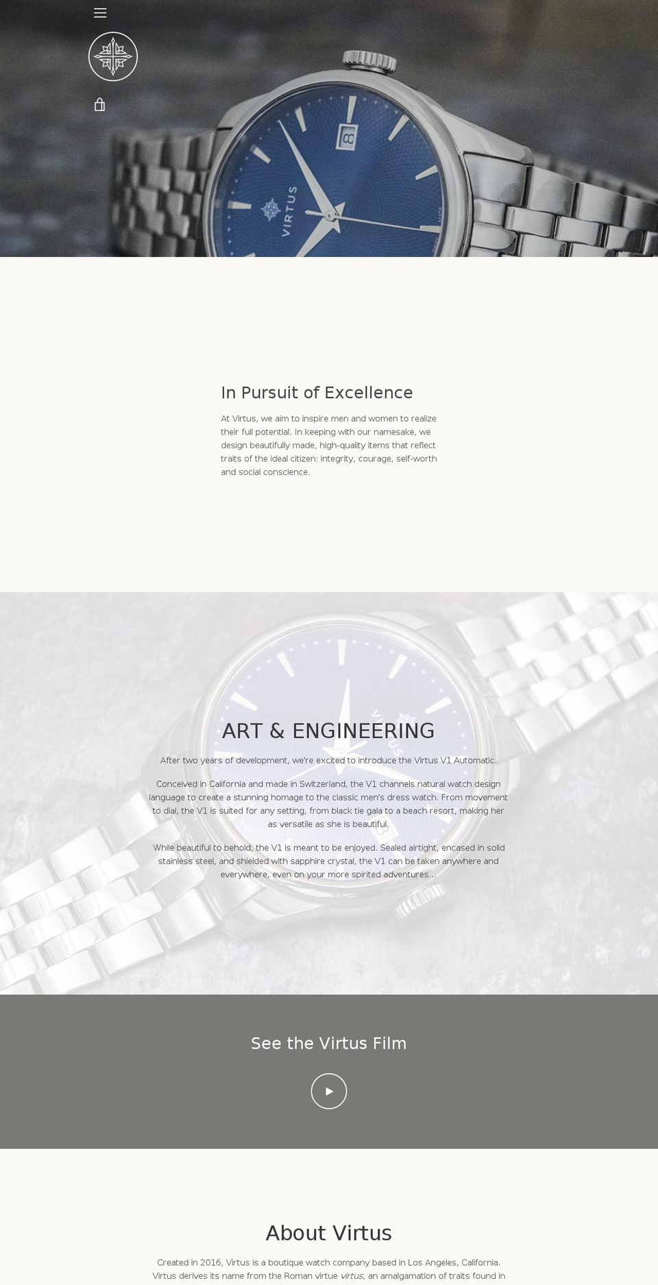 virtuswatch.com shopify website screenshot