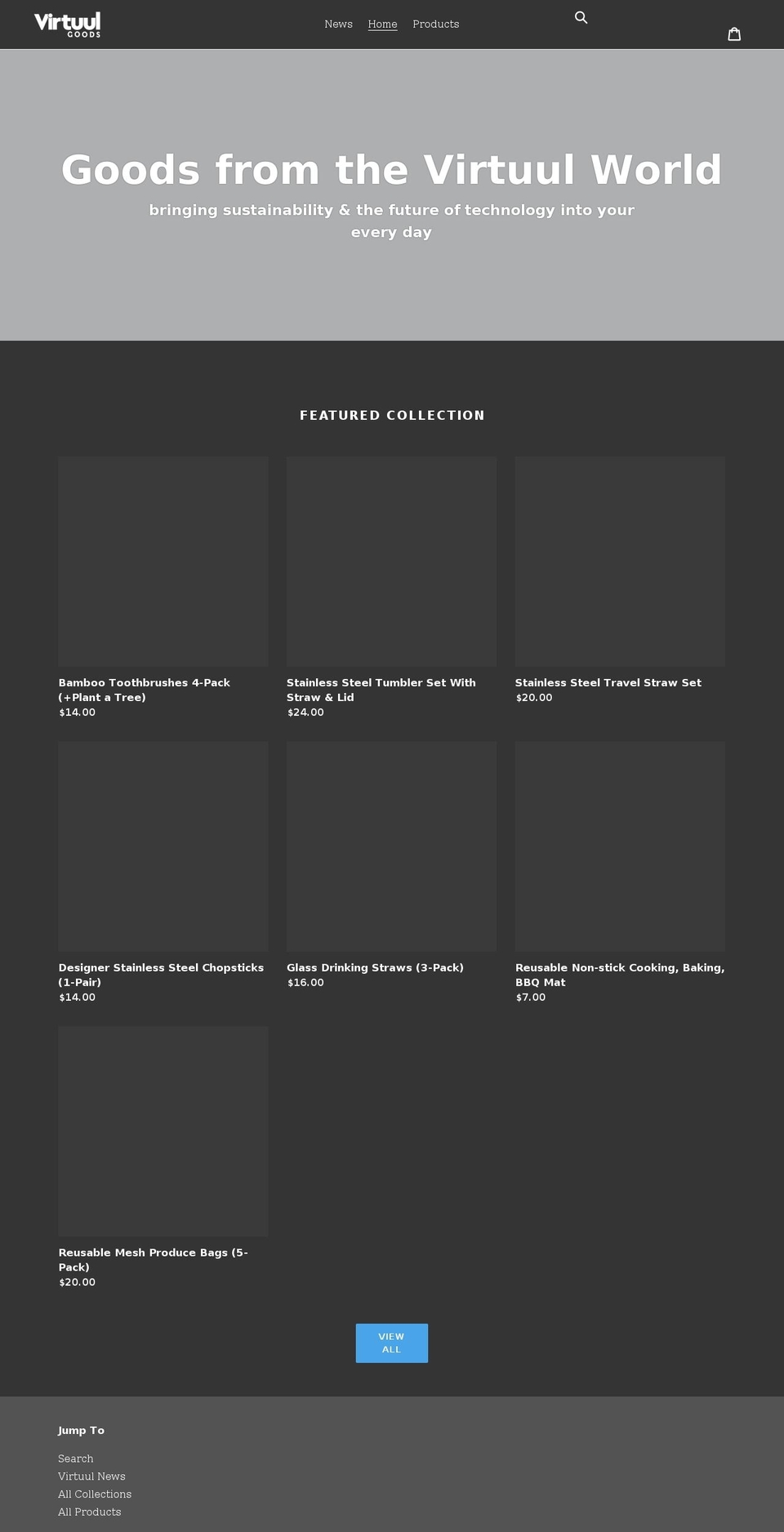 virtuulgoods.com shopify website screenshot