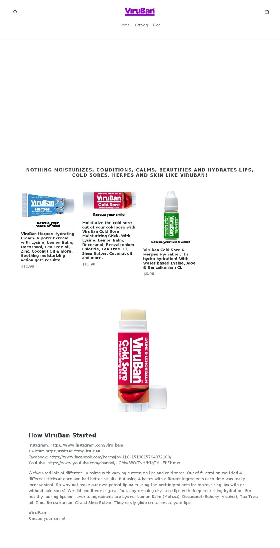 viruban.com shopify website screenshot