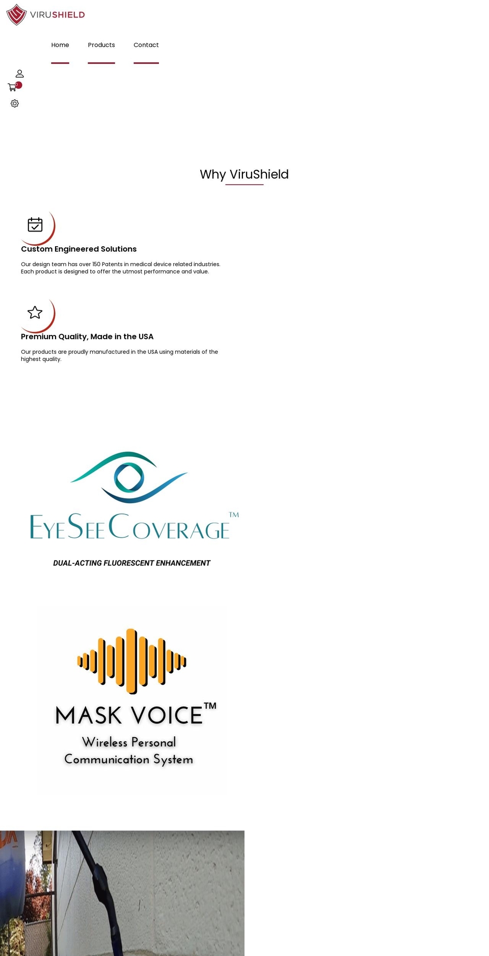 virushields.com shopify website screenshot