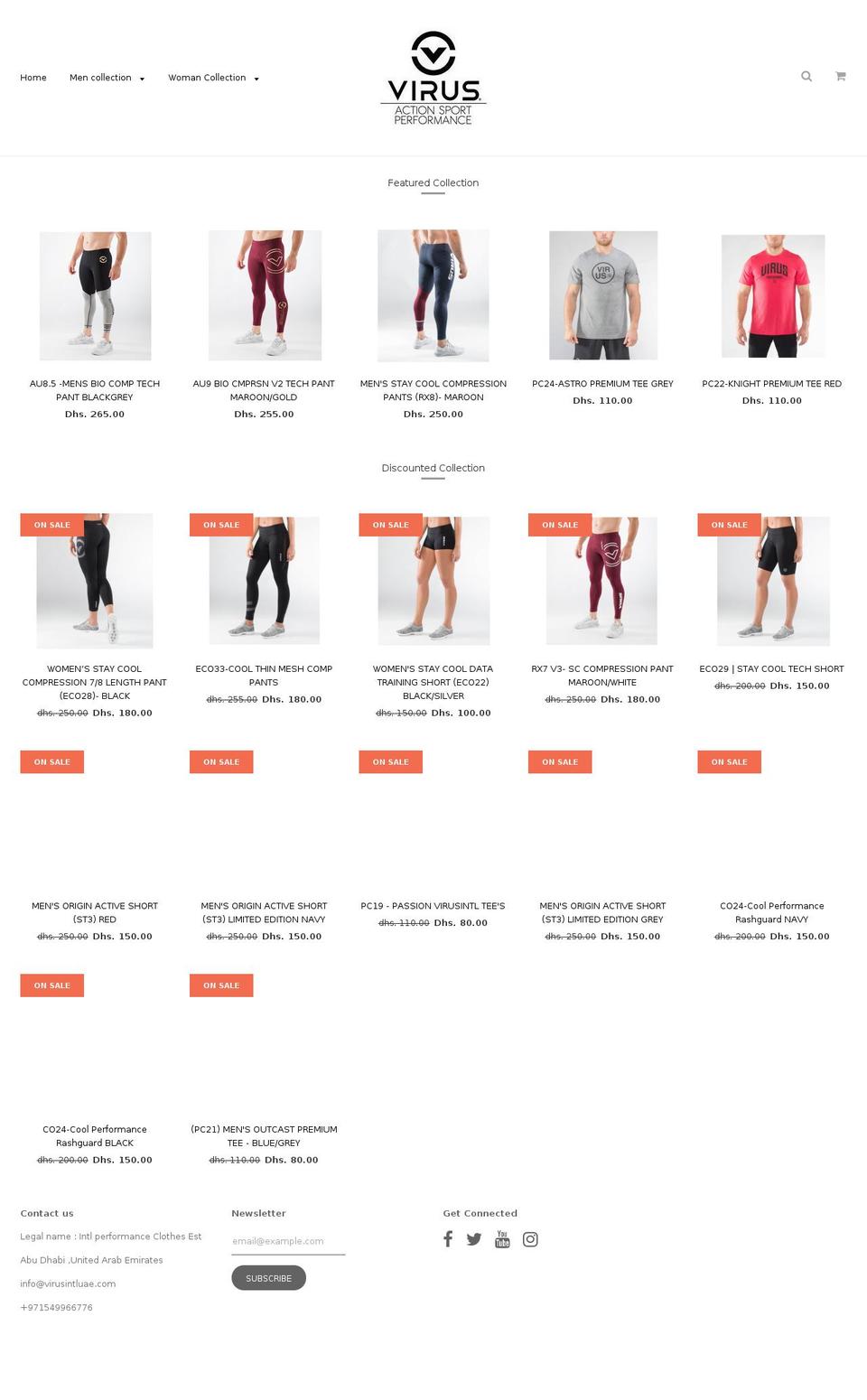 virusintluae.com — Shopify storefront screenshot
