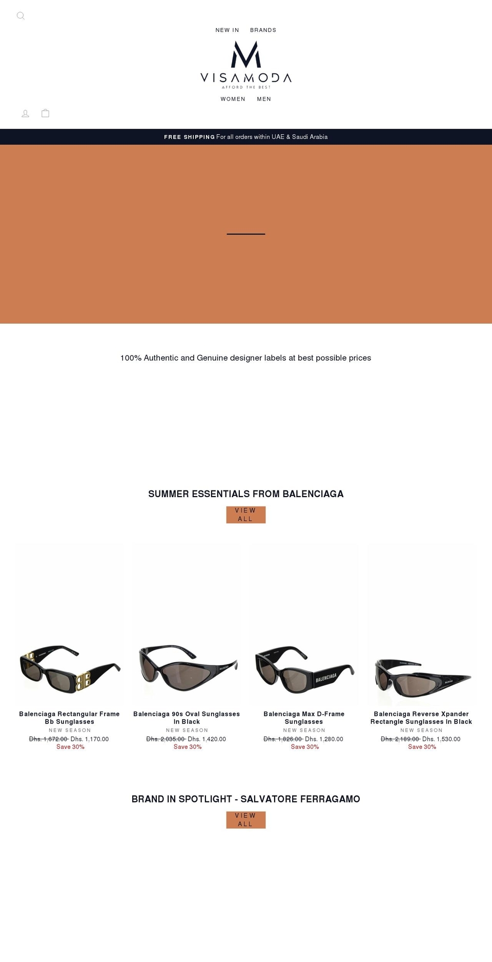 visamoda.com shopify website screenshot