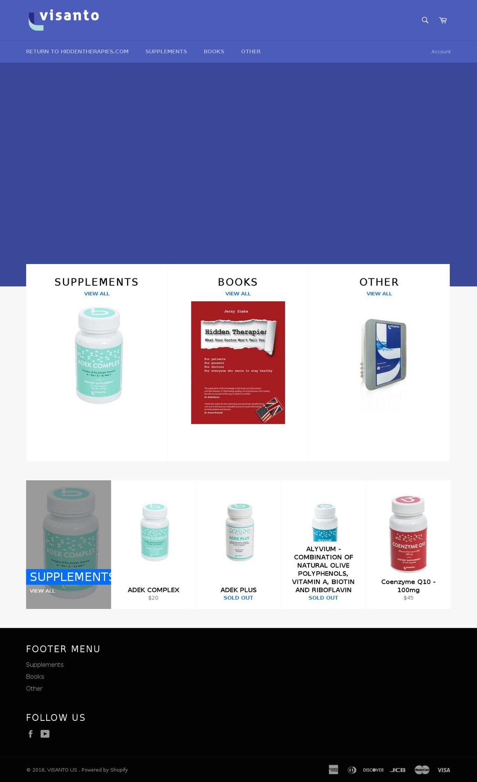 visantous.com shopify website screenshot