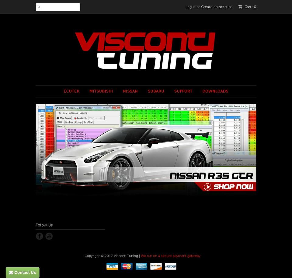 viscontituning.net shopify website screenshot