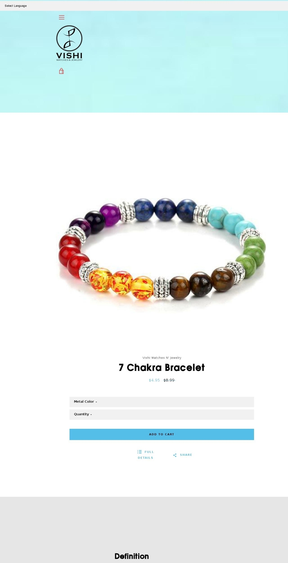 vishiwnj.com shopify website screenshot