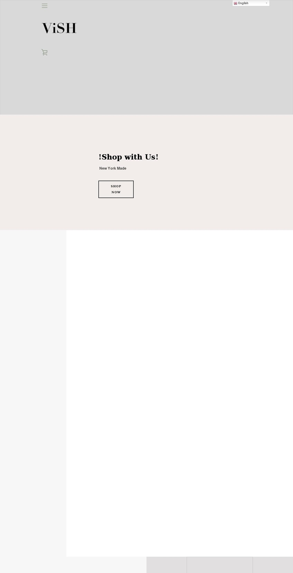 vishnyc.com shopify website screenshot