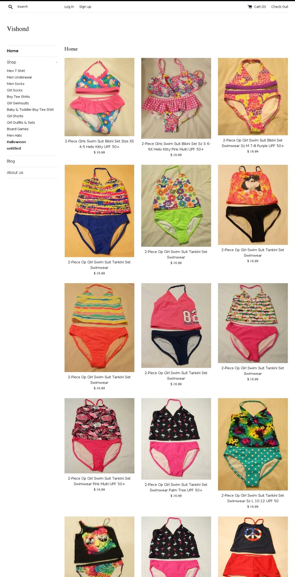 vishond.com shopify website screenshot