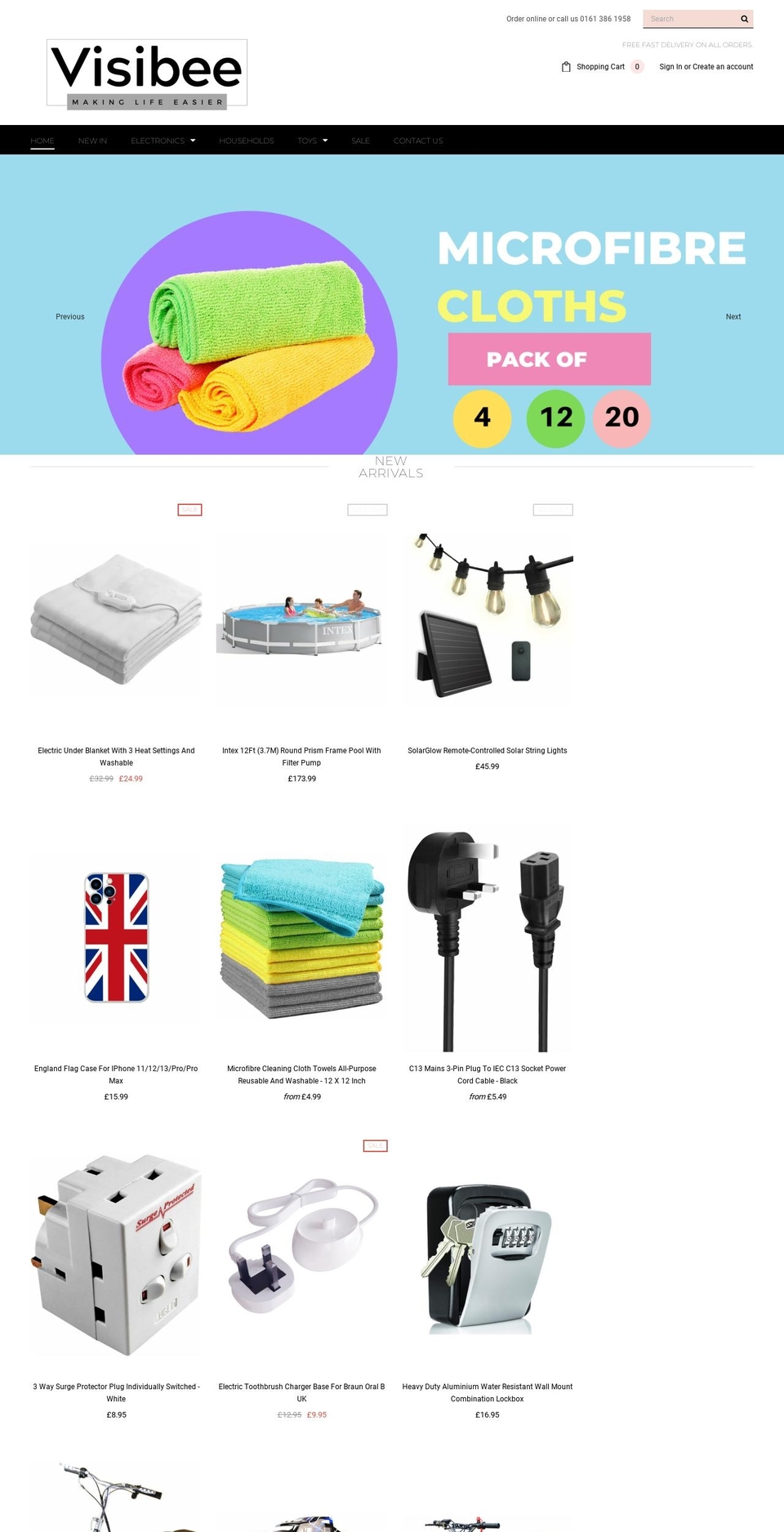 visibee.co.uk shopify website screenshot