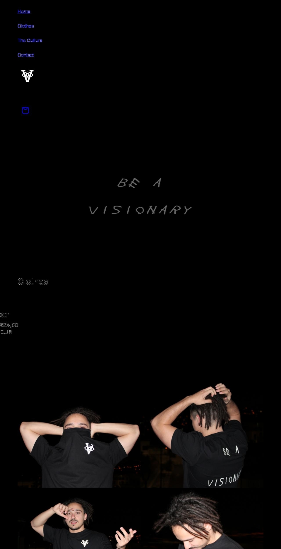 visionarycult.com shopify website screenshot